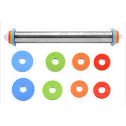 Mattarello da 17 pollici Spessore regolabile Mattarello per cuocere Pizza Pasta per dolci Pasticcini Biscotti Pasta Gadget da cucina in acciaio precio