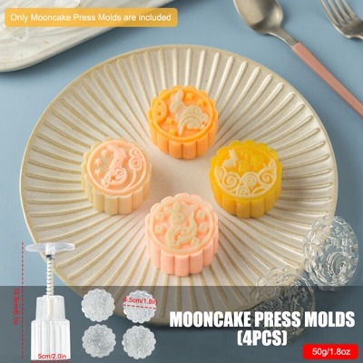 Stampi per stampa Mooncake Mid-Autumn Festival Attrezzo per pasticceria Fodant Gift Decor Motivi floreali fai da te Stampi per torta Mooncake con