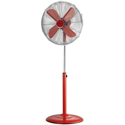 ventilatore da pavimento nvr - vpm40 - r 40cm - 50w - 3 velocità - pale in alluminio - rosso