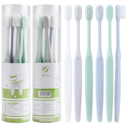 Happyshopping - Cilindro di seta bianca in porcellana 6 pacchi spazzolino da denti famiglia set spazzolino da denti esportato in Corea del Sud precio