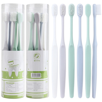 Happyshopping - Cilindro di seta bianca in porcellana 6 pacchi spazzolino da denti famiglia set spazzolino da denti esportato in Corea del Sud