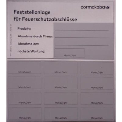 Etichetta di omologazione per sistemi fermaporta hold