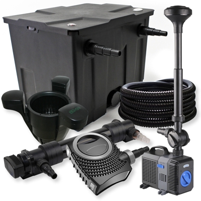 Wiltec - SunSun 1-CameraSet per il filtro 12000l 24W UVC Depuratore per stagni NEO8000 70W Pompa Tubo Fontana