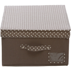 Scatola salvaspazio In cartoncino e cotone, marrone marrone en oferta