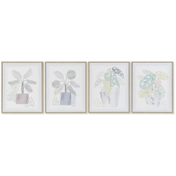Quadro Impianto (4 pcs) (40 x 2.5 x 50 cm) - Dkd Home Decor en oferta