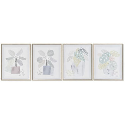 Quadro Impianto (4 pcs) (40 x 2.5 x 50 cm) - Dkd Home Decor