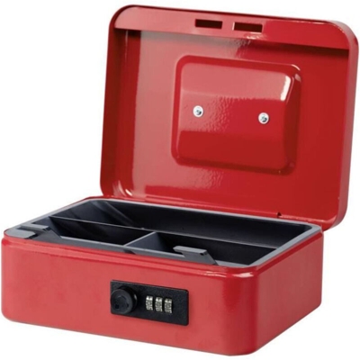 Salvadanaio Rosso H90xB200xP160mm 1kg con serratura a cilindro