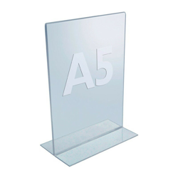 Espositore da tavolo DIN A5 acrilico trasparente, autoportante características