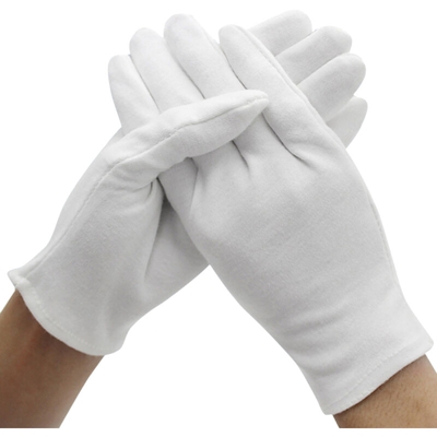 12 paia di guanti in cotone, morbidi e traspiranti, delicati sulla pelle, da lavoro, cosmetici, idratanti, per l'ispezione dei