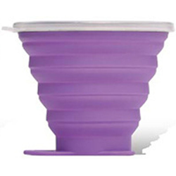 Tazza pieghevole pieghevole per caffe pieghevole da viaggio per sport all'aria aperta da 270 ml in gel di silice portatile di grande en oferta