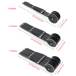 Tagliapizza 3/5/7 Ruote Regolabile Divisore per Impasto Pasta per Pizza Torte di Pane Taglierina Rotonda Utensili Da Cucina Rullo Flessibile In en oferta