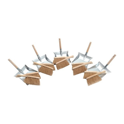 Set paletta con manico in legno 10x spazzola a mano in cocco 5x paletta SOREX