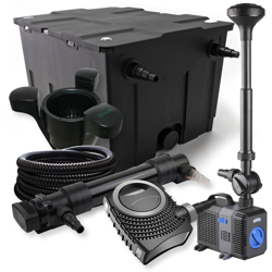 SunSun 1-Camera Set 60000l 36W UVC Depuratore per stagni NEO8000 70W Pompa Tubo Fontana Skimmer características