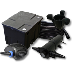 Wiltec - Set per il filtro 12000l 36W Depuratore per stagni CTF ECO Pompa 20W 25m Tubo Skimmer SK40 en oferta