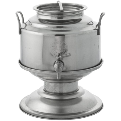 FUSTO IN ACCIAIO INOX LT.5 PER OLIO CONTENITORE CON BASE E RUBINETTO - Belvivere