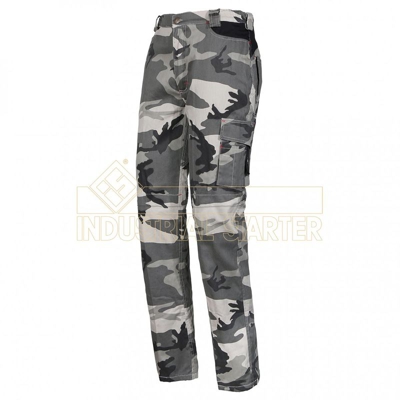 TG S - PANTALONE DA LAVORO IN COTONE 100% MIMETICO multitasche TECNICO DA LAVORO MILITARE