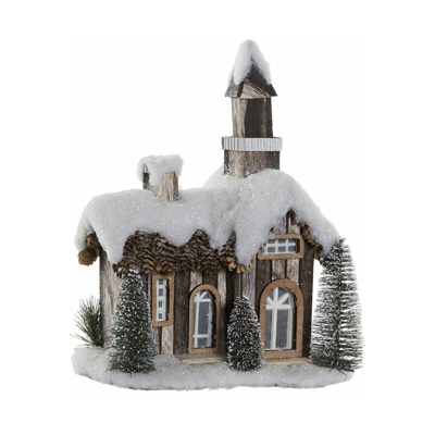 Statua Decorativa Natale Spum? Case (28 x 19 x 33 cm) - Dkd Home Decor