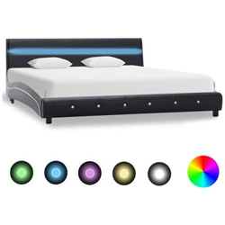 Giroletto Con Led Nero In Similpelle 160x200 Cm características