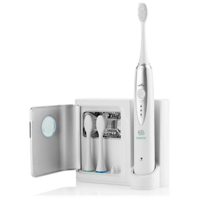Set Spazzolino + Igienizzante Uv Sonetic 370790000 Ricaricabile, Per Adulti, Numero Di Testine Incluse 4, Numero Di Modalità Di Spazzolamento Dei Denti 3, Tecnologia Sonic, Bianco
