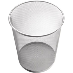Cestino carta 23l H350xØ295mm con decoro traforato STA argento HELIT precio
