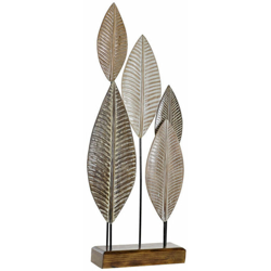 Statua Decorativa Bambù Ferro Frunze (33 x 10 x 81 cm) - Dkd Home Decor precio