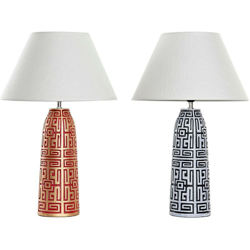 Lampada da Tavolo Azzurro Rosso Poliestere Resina (2 pcs) (40 x 40 x 63 cm) - Dkd Home Decor características