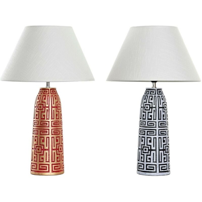 Lampada da Tavolo Azzurro Rosso Poliestere Resina (2 pcs) (40 x 40 x 63 cm) - Dkd Home Decor