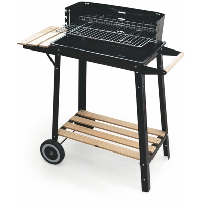 Maury's - SUN-DAY BARBECUE CON RUOTE IN ACCIAIO INOX E LEGNO
