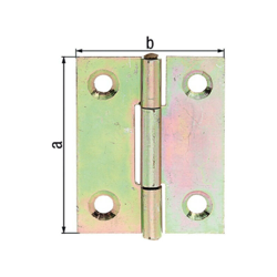 Cerniera H.63mm L.43mm S.1.25mm STA zincata gialla zincata metà larga GAH (Per 20) en oferta