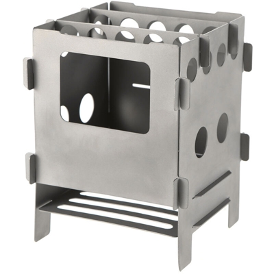 Lixada portatile in titanio leggero pieghevole stufa a legna tasca stufa campeggio all'aperto cucina picnic zaino in spalla