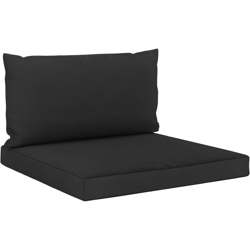 vidaXL Cuscini per Divani su Pallet 2 pz Neri in Tessuto - Nero precio