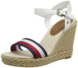 Tommy Hilfiger Elena 97D, Sandalo Espadrillas con Zeppa Donna, Ecru, 41 EU en oferta