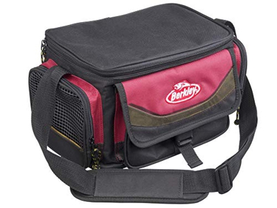 Berkley System, Borsa con 4 scatole e Scomparto Superiore refrigerante. Unisex-Adulto, Rosso/Nero, M