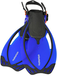 AQUAZON Sidney Pinne da Bambino, Pinne da Sub Regolabili, Ideali per Lo Snorkeling, Le Immersioni o Come Pinne da Nuoto o Snorkeling, Colour:Blue, Siz en oferta