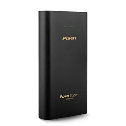 PISEN Power Station 20000mAh (NERO)Caricabatterie portatile portatile, batteria esterna, uscite USB 2, puoi risparmiare tempo, utilizzare l'elegante d en oferta