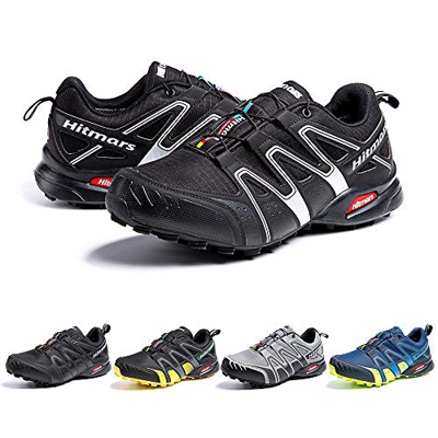 Scarpe da Trail Uomo Donna Running Impermeabili Trekking Scarpe Corsa Ginnastica Esterno Antiscivolo Comode Unisex Nero Bianco Taglia 38