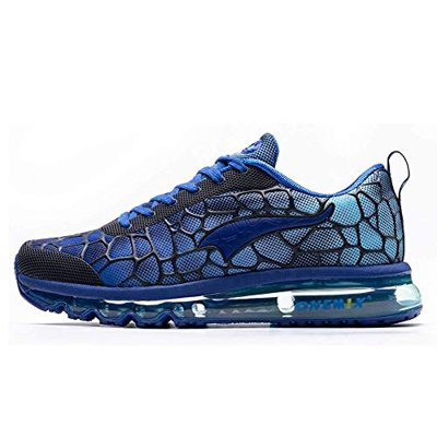 ONEMIX Scarpe da Corsa per Uomo con Cuscino d'Aria Scarpe Sportive da Ginnastica Traspiranti e Traspiranti Y1096-BLY-43