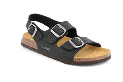 Grunland Bobo SB3645-40, Sandalo in Sughero da Uomo, Plantare anatomico, Nero (Numeric_43)