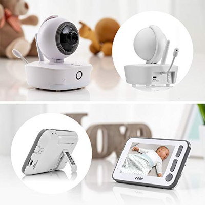 Reer BabyCam 80440 - Videocamera per visione notturna e rilevamento del movimento, colore: Bianco