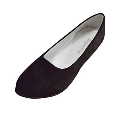 Topgrowth Ballerine Donna Eleganti Scivolare Sandali Casual Lavoro Ufficio Ballerina Primavera Estate Scarpe (38, Nero)