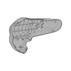 Semiguscio impugnatura DX per abbacchiatore Zanon Karbonium S originale características