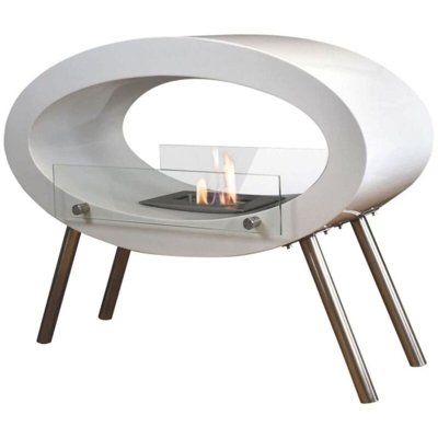 Caminetto etanolo ovale da terra Molde cm 64,1x35x80 GLOW-FIRE MOLDE
