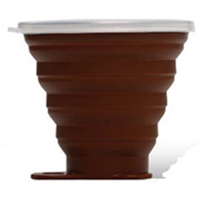 Tazza pieghevole pieghevole per caffe pieghevole da viaggio per sport all'aria aperta da 270 ml in gel di silice portatile di grande