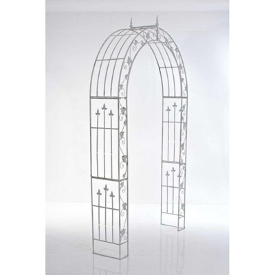 CLP - Arco da Giardino Emma in Metallo Verniciato a Polvere Bianco antico