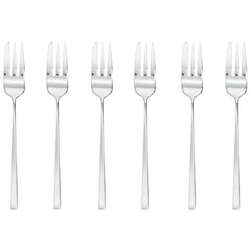 Set 6 Forchette Dolce Linea Q - Inox Argentato en oferta