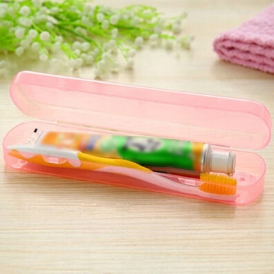 Happyshopping - Scatola per spazzolino da denti in plastica semplice gelatina Scatola per dentifricio Scatola per spazzolino da denti portatile da