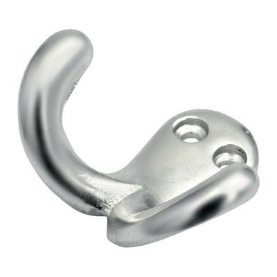 Porta asciugamani 2 ganci.H.43mm L.52mm Alu.pol.