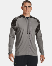 Felpa con cappuccio UA RUSH™ Printed Full-Zip da uomo en oferta