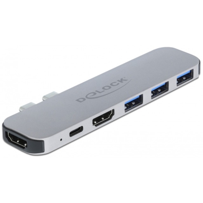 87753 replicatore di porte e docking station per notebook Grigio
