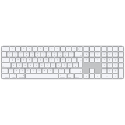 Magic tastiera USB + Bluetooth Tedesco Alluminio, Bianco